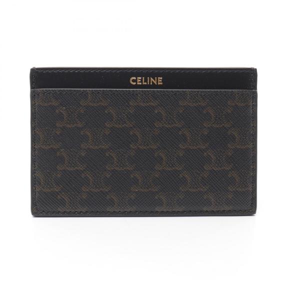 Celine Triomphe Case Leather brown black - Picture 1 of 5